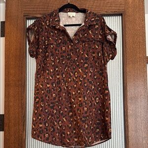 Sezane Leopard Print Mini Dress